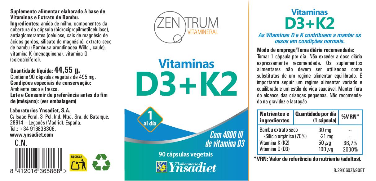 Vitaminas D3 + K2