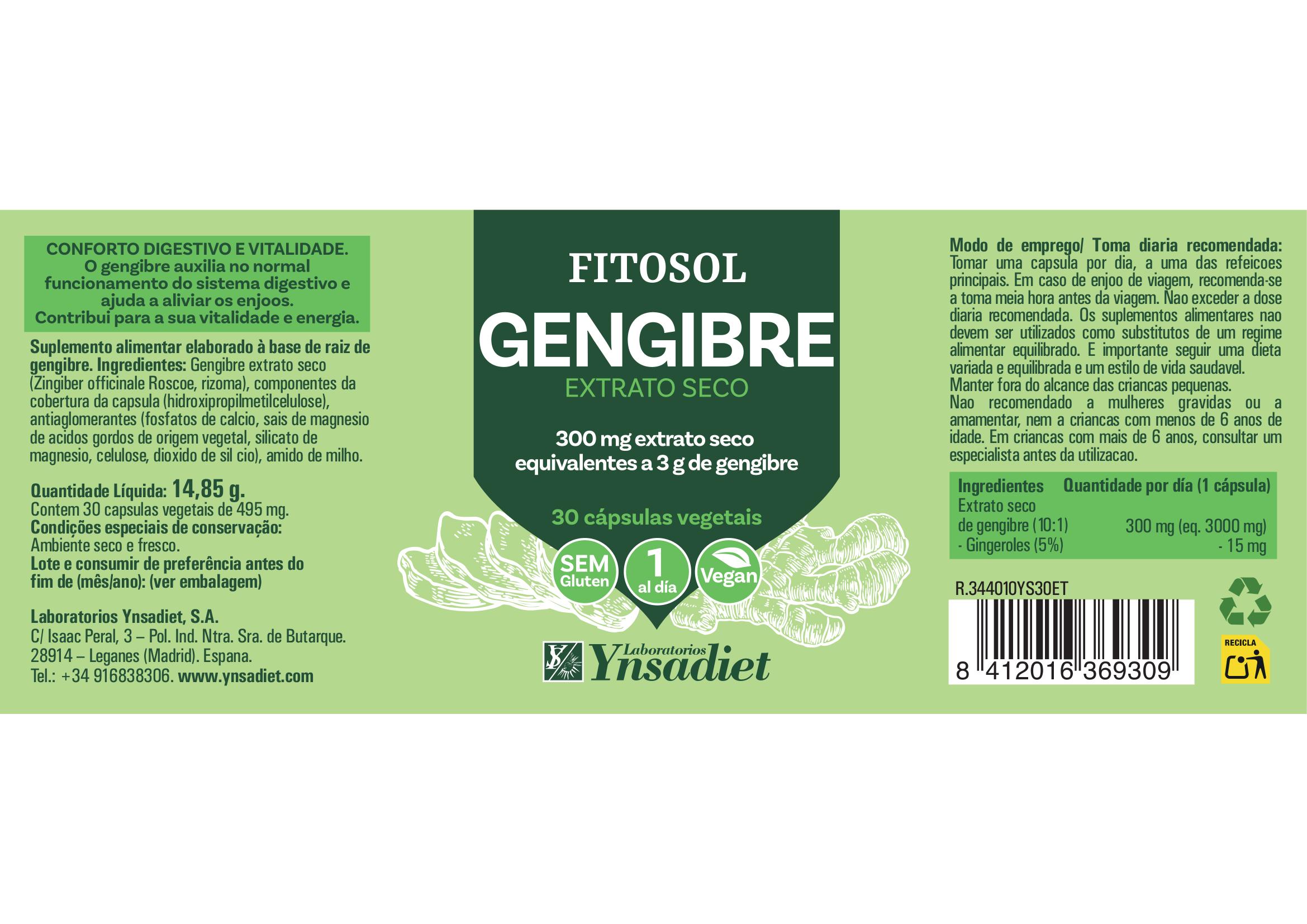 Gengibre extrato seco