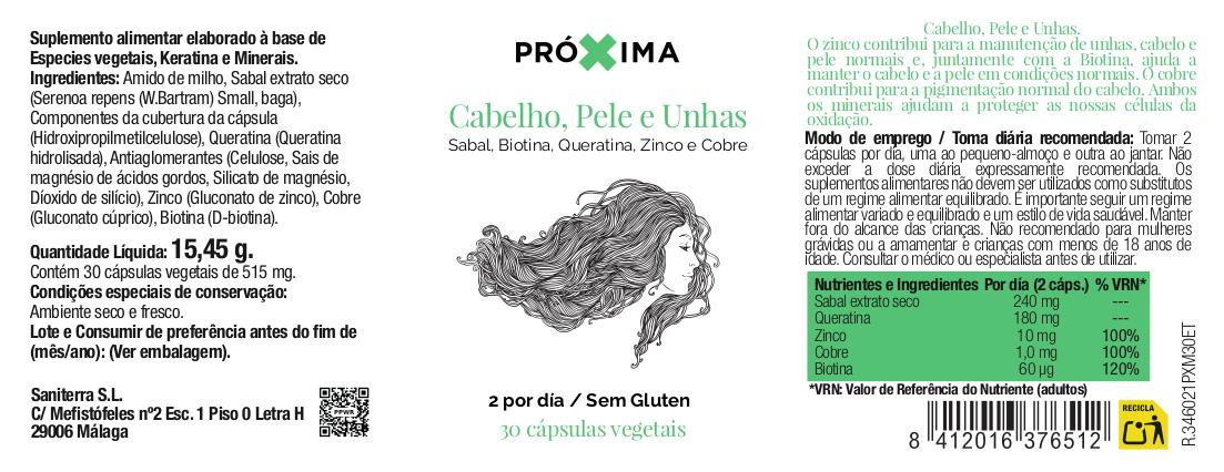 Cabelo, pele, unhas