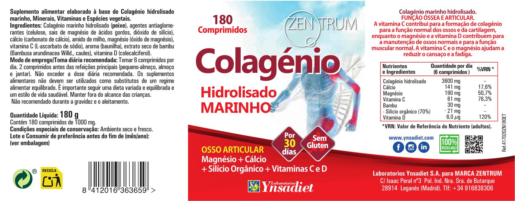 Colagénio hidrolisado marinho.