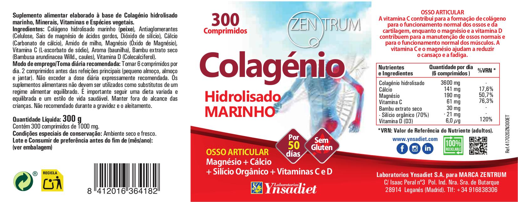Colagénio hidrolisado marinho.