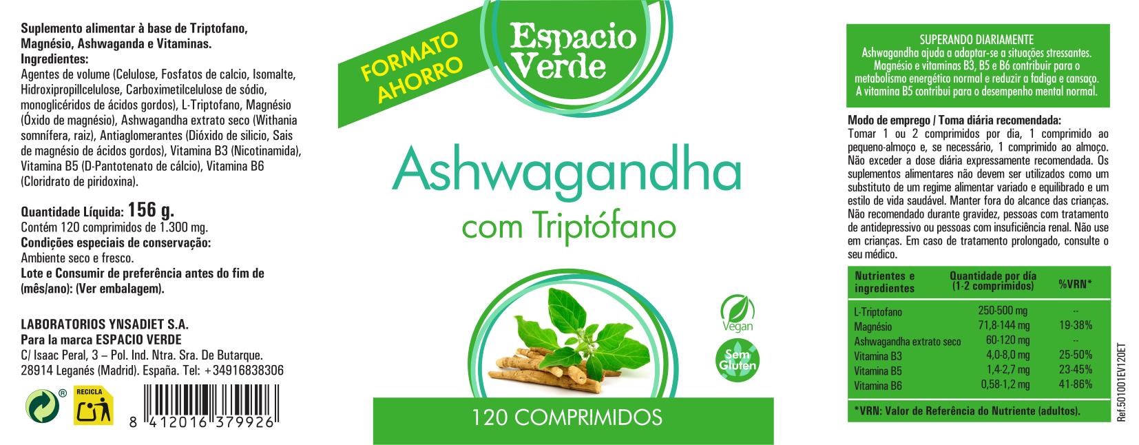 Ashwagandha com Triptófano.
