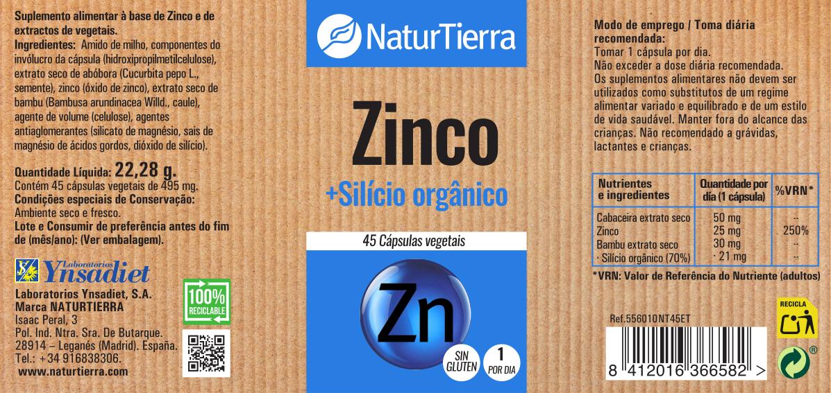 Zinc+ silicio orgánico.