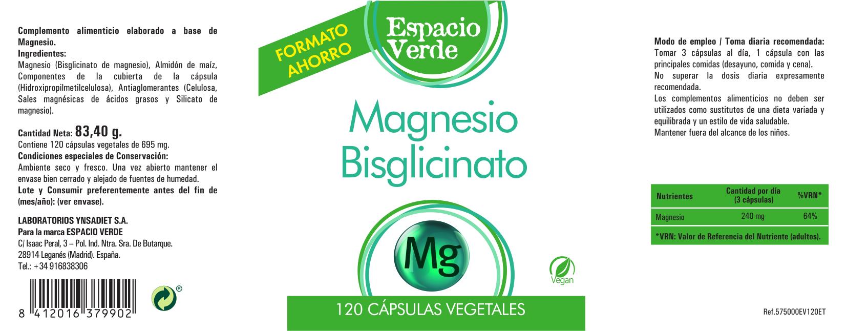 Magnésio bisglicinato.