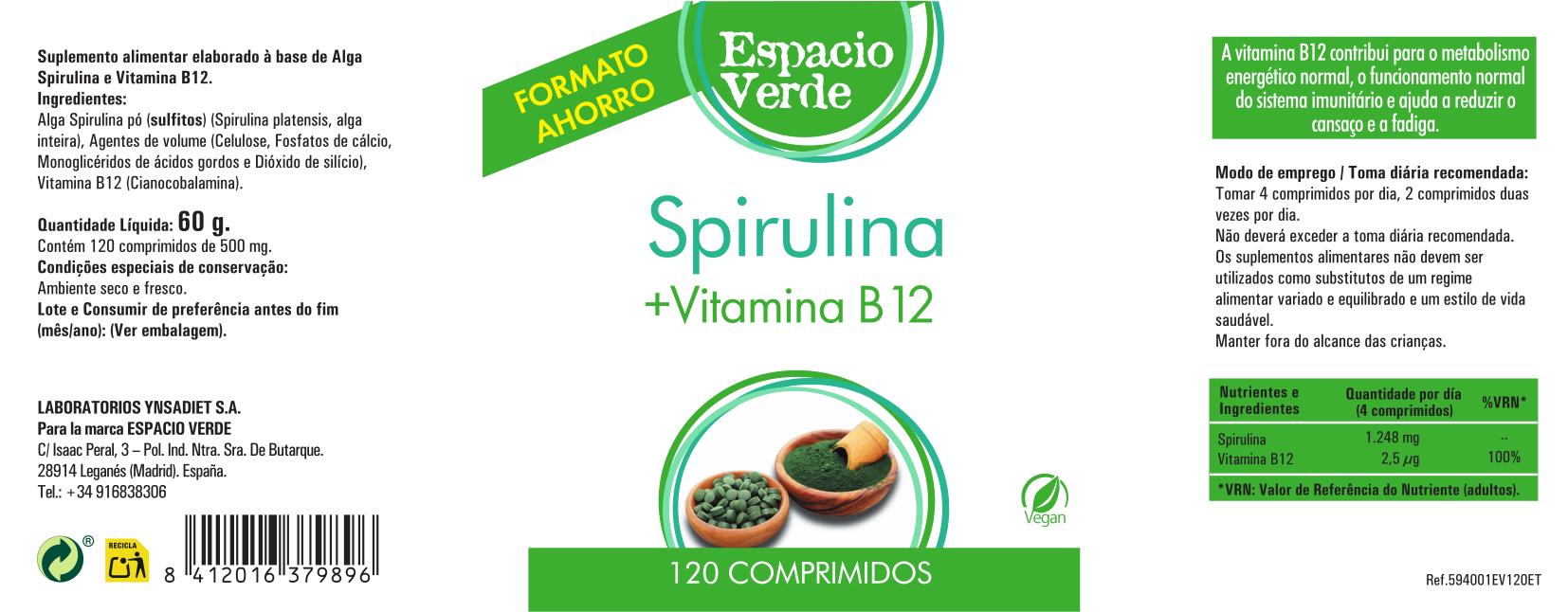 Spirulina + Vitamina B12.
