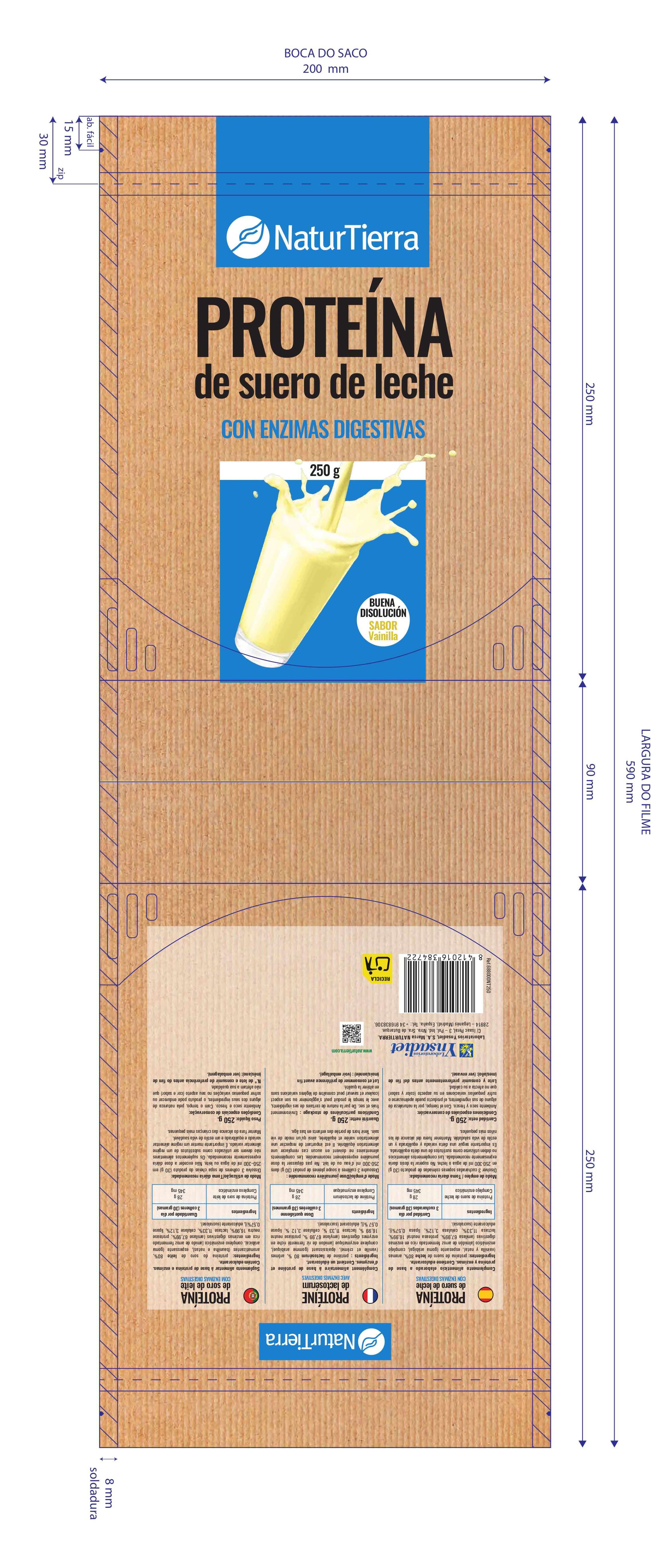 Proteína de suero de leche con enzimas digestivas